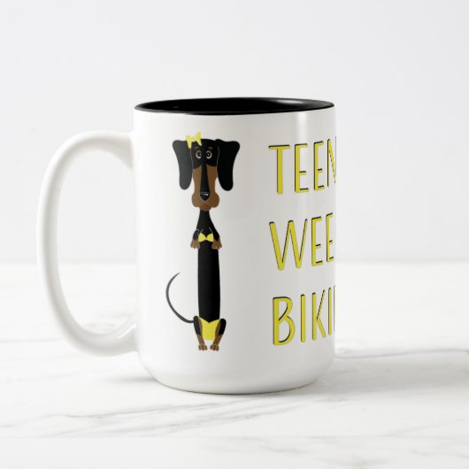 Tasse 2 Couleurs Teckel minuscule de bikini (Gauche)