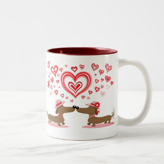 Tasse 2 Couleurs Teckels de Valentine