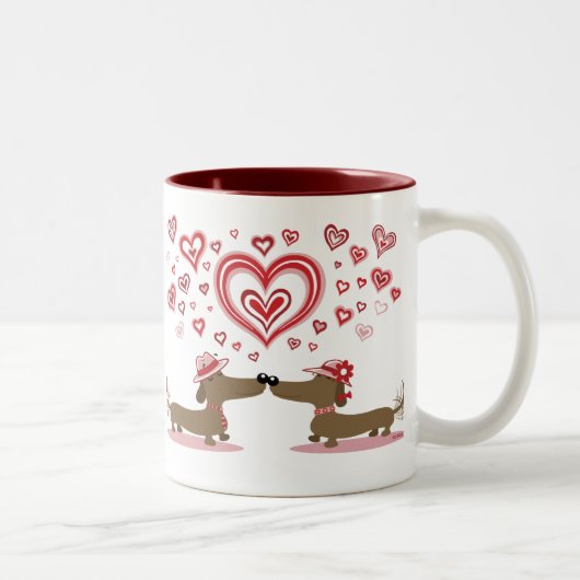 Tasse 2 Couleurs Teckels de Valentine (Droit)