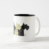 Tasse 2 Couleurs Teckels écossais noirs et froment (Devant droit)