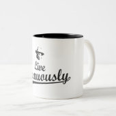 Tasse 2 Couleurs Teddy Roosevelt vit avec force (Devant droit)