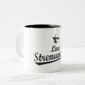 Tasse 2 Couleurs Teddy Roosevelt vit avec force (Devant gauche)