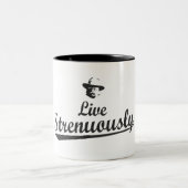 Tasse 2 Couleurs Teddy Roosevelt vit avec force (Centre)