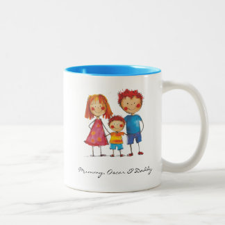 Tasse 2 Couleurs Téléchargez le dessin de votre enfant | Œuvre d'ar