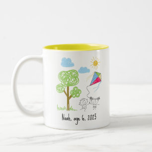 Tasse 2 Couleurs Téléchargez le dessin d'un enfant Transformez le d