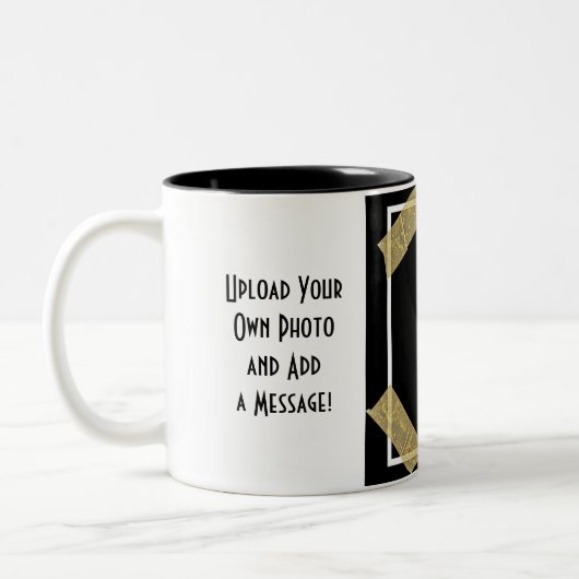 Tasse 2 Couleurs Téléchargez une photo et ajoutez un message person (Gauche)