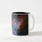 Tasse 2 Couleurs Télescope Nebula Hubble Carina Rouge et Bleu (Devant droit)
