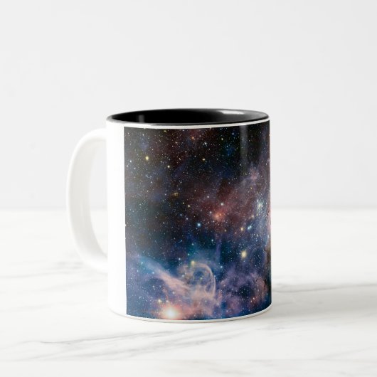 Tasse 2 Couleurs Télescope Nebula Hubble Carina Rouge et Bleu (Devant gauche)