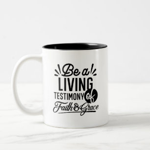 Tasse 2 Couleurs Témoignage Vivant Citation Biblique Motivation Chr