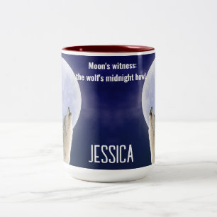 Tasse 2 Couleurs Témoin de Moon : Personnaliser de hurlement de min