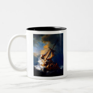Tasse 2 Couleurs Tempête de Rembrandt sur la mer de Galilée