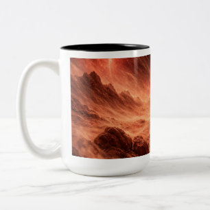 Tasse 2 Couleurs Tempête de sable sur la planète orange