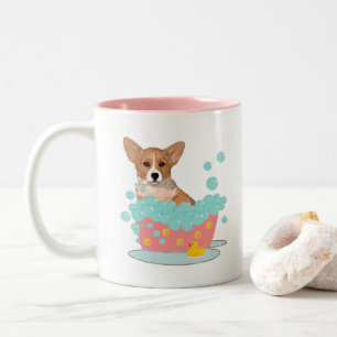 Tasse 2 Couleurs Temps de Bath de corgi
