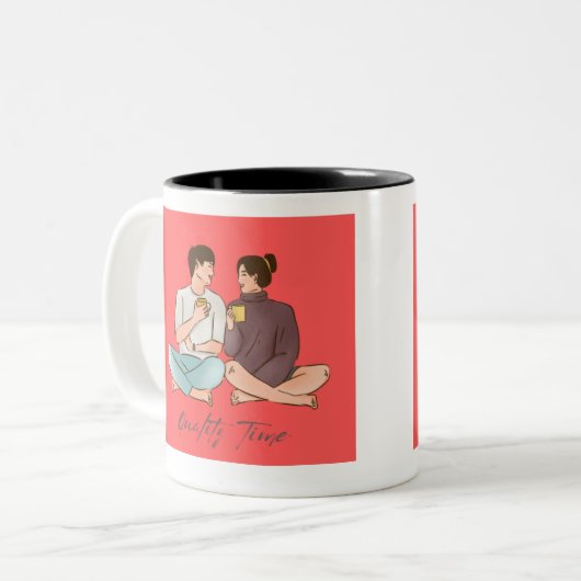 Tasse 2 Couleurs temps de qualité (Devant gauche)