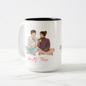 Tasse 2 Couleurs temps de qualité rester ensemble (Devant gauche)