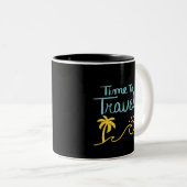 Tasse 2 Couleurs Temps De Voyage Plage (Devant droit)