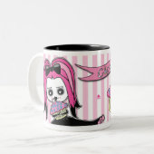 Tasse 2 Couleurs Temps mortel de petit gâteau de Cute™ Delilah (Devant gauche)