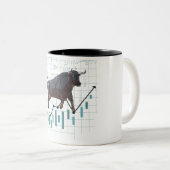 Tasse 2 Couleurs Tendance haussière du marché Stock (Devant droit)