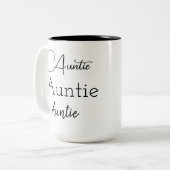 Tasse 2 Couleurs Tendance moderne Tante (Devant gauche)