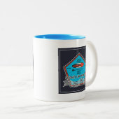 Tasse 2 Couleurs Tenez l'affiche de palette (Devant droit)