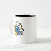 Tasse 2 Couleurs Tenez-vous avec l'Ukraine (Devant gauche)