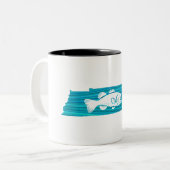 Tasse 2 Couleurs Tennessee Wave Fishing (Devant gauche)
