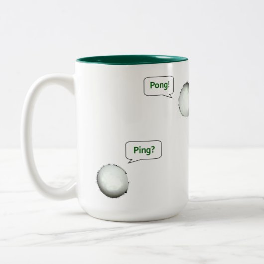 Tasse 2 Couleurs Tennis de table Ping-pong (Gauche)