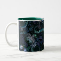 Tentacle Turquoise De Cthulhu Gothique Avec Fleurs