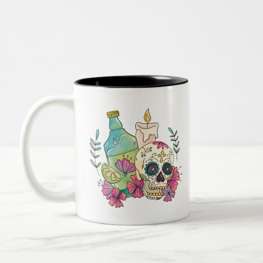 Tasse 2 Couleurs Tequila Sugar Skull (Gauche)