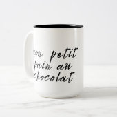Tasse 2 Couleurs Terme d'affection français mignon (Devant gauche)