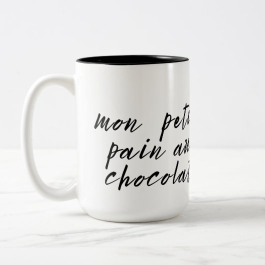 Tasse 2 Couleurs Terme d'affection français mignon (Gauche)