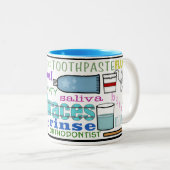 Tasse 2 Couleurs Termes dentaires Métro Art (Devant droit)