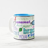 Tasse 2 Couleurs Termes dentaires Métro Art (Devant gauche)
