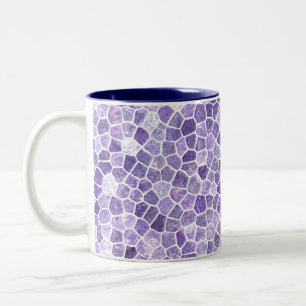 Tasse 2 Couleurs Terrazzo Patchwork En Pavés De Lilac Clair Et Viol