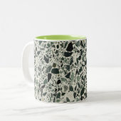 Tasse 2 Couleurs Terrazzo Vert Moderne (Devant gauche)