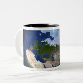 Tasse 2 Couleurs Terre entière montrant la région arctique (Devant gauche)