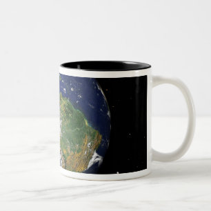 Tasse 2 Couleurs Terre entière montrant l'Amérique du Sud 2
