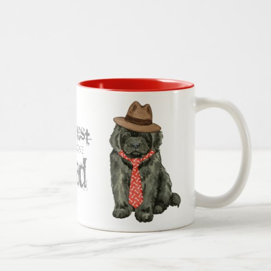 Tasse 2 Couleurs Terre-Neuve papa (Droit)