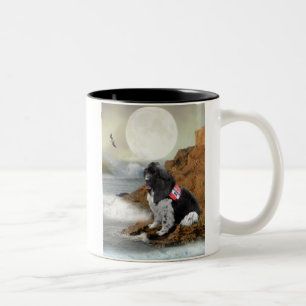 Tasse 2 Couleurs Terre-Neuve sur l'océan