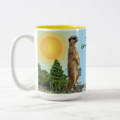 Tasse 2 Couleurs 'Terre Verte' Animal Meerkat (Gauche)