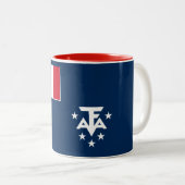 Tasse 2 Couleurs Terres australes françaises de l'Antarctique (Devant droit)