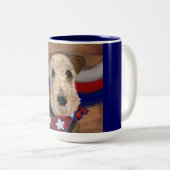 TASSE 2 COULEURS TERRIER AIREDALE (Devant droit)