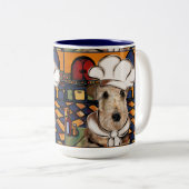 TASSE 2 COULEURS TERRIER AIREDALE (Devant droit)