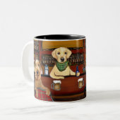 TASSE 2 COULEURS TERRIER AIREDALE & AMIS (Devant gauche)