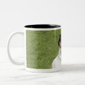 Tasse 2 Couleurs Terrier de Jack Russell sautant, vue élevée (Gauche)
