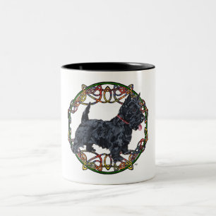 Tasse 2 Couleurs Térrier Écossais Nœud Celtique