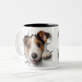 Tasse 2 Couleurs Terrier Jack Russell (Devant gauche)
