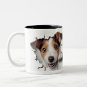 Tasse 2 Couleurs Terrier Jack Russell (Gauche)