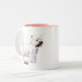 Tasse 2 Couleurs Terriers blancs de West Highland (Devant gauche)