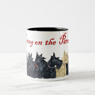 Tasse 2 Couleurs Terriers écossais noirs et roux